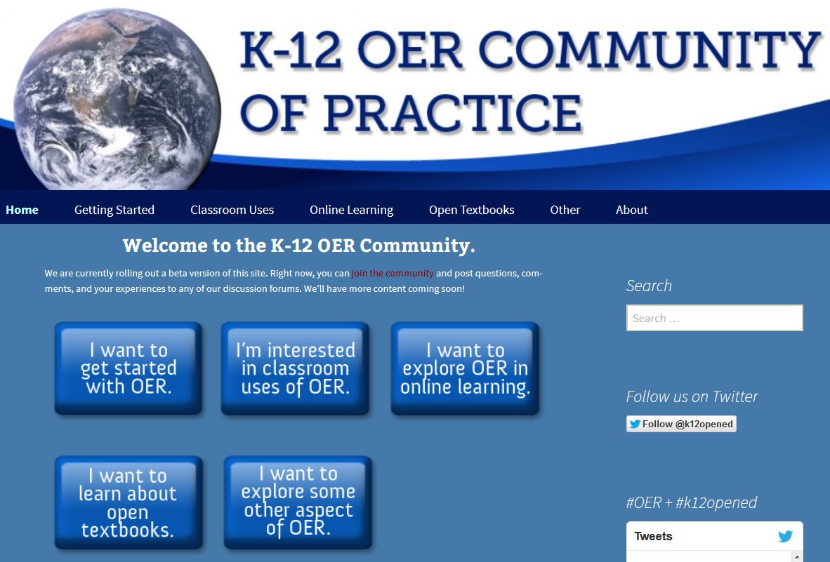 K-12 OER Community of Practice