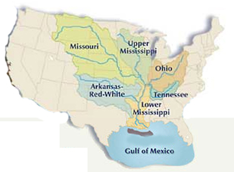 This Map Shows The Mississippi River Watershed 5 This Map Shows The Mississippi River Watershed 5